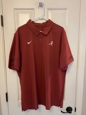 Nike Dri-Fit Alabama Crimson Tide  Polo Shirt Crimson Red Men’s XXL - NEW!!